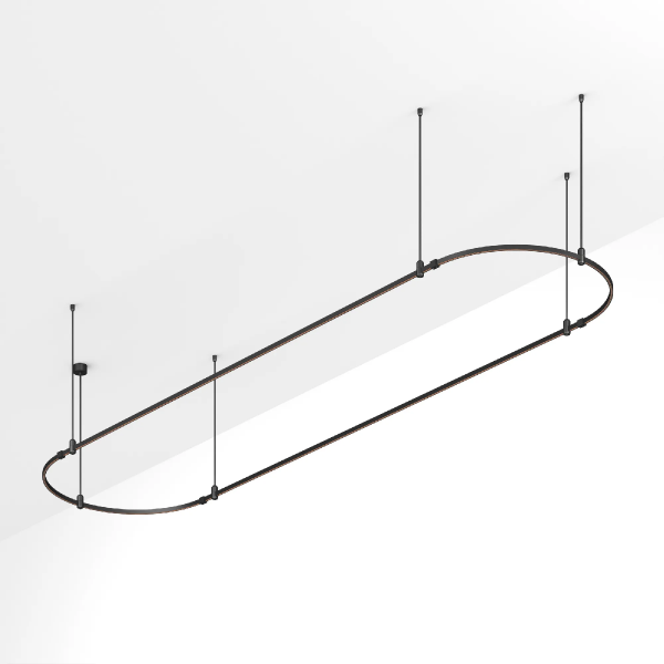 Основание ART-APRIORI-OVAL-ROD-800-4000x1000 (BK) (Arlight, IP20 Металл, 3 года) 048513