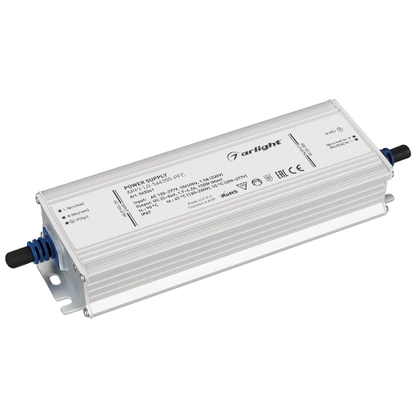 Блок питания ARPJ-LG-564200-PFC (150W, 25-56V, 1.7-4.2A) (Arlight, IP67 Металл, 5 лет) 043361