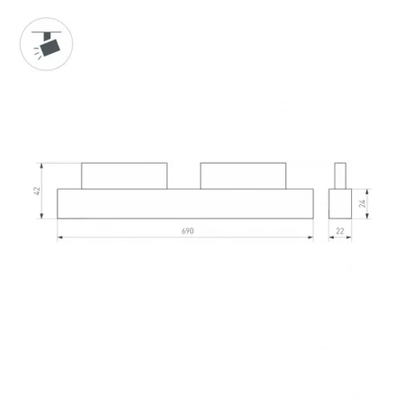 Светильник MAG-ORIENT-FLAT-L690-24W Day4000 (WH, 80 deg, 48V, DALI) (Arlight, IP20 Металл, 5 лет) 037913