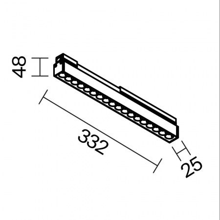 Уличный трековый светильник Outdoor O-TR02-2-S-18WB3K
