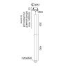 Подвесной (встраиваемый) светодиодный светильник Ledron SAGITONY R BASIC T40 Wooden 300 Black