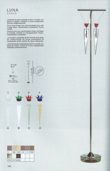 Торшер Lamp International Luna 2344/D Chrome