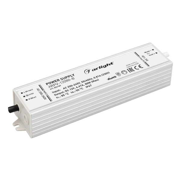 Блок питания ARPV-12080-B (12V, 6.7A, 80W) (Arlight, IP67 Металл, 3 года) 023189