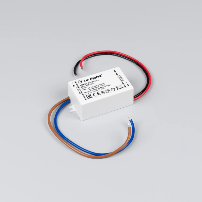 Блок питания ARJ-KE50350 (18W, 350mA, PFC) (Arlight, IP44 Пластик, 5 лет) 027594