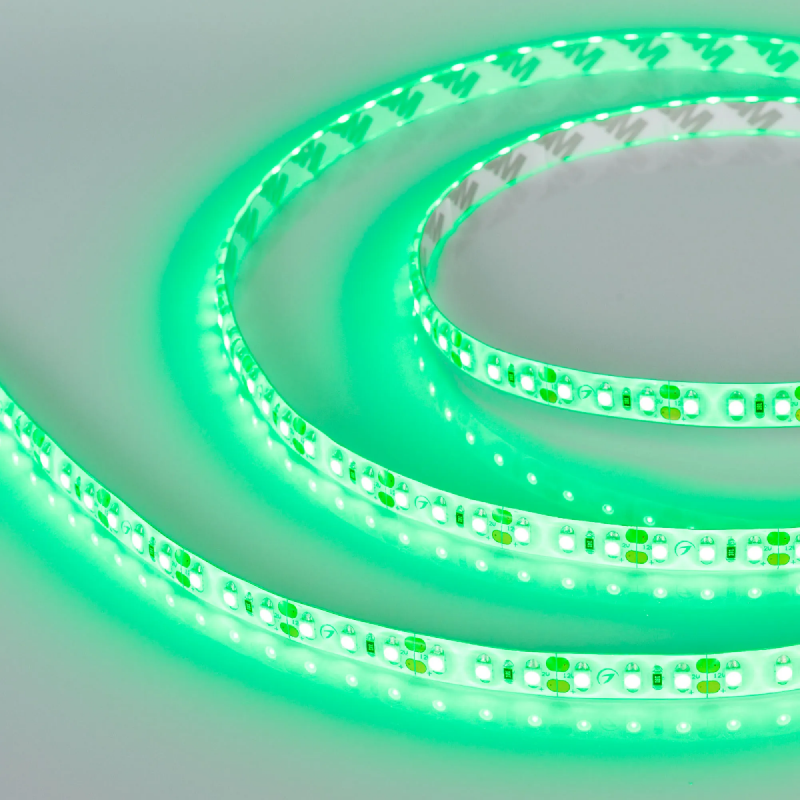 Светодиодная лента RTW 2-5000SE 12V Green 2x (3528, 600 LED, LUX) (Arlight, 9.6 Вт/м, IP65) 014792(1)