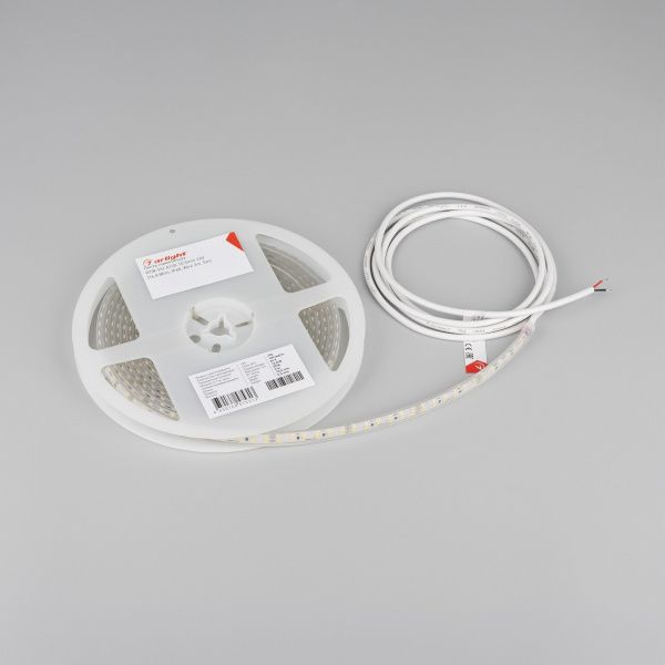 Светодиодная лента герметичная RTW-PU-A120-10.5mm 24V White6000 (16.8 W/m, IP68, Wire 2m, 5m) (Arlight, -) 029391(3)