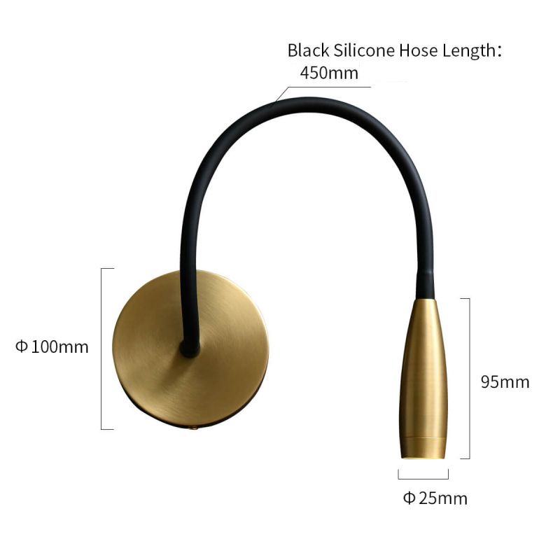 Настенный светильник MT9016-1W brass