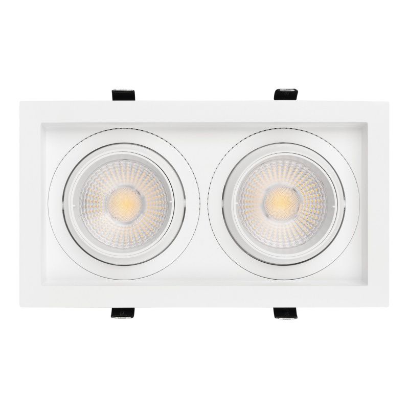 Светильник MS-VORTEX-BUILT-S250x140-2x30W Warm3000 (WH-WH, 50 deg, 230V) (Arlight, IP20 Металл, 5 лет) 042369