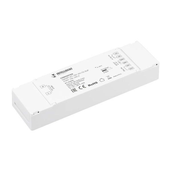 INTELLIGENT ARLIGHT Конвертер SMART-0/1-10V-301-72-SUF (230V, 10A, DALI) (IARL, IP20 Пластик, 5 лет) 046510