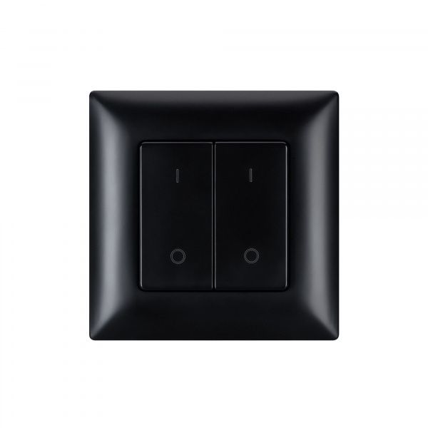 INTELLIGENT ARLIGHT Кнопочная панель SMART-RF-801-22-2G-DIM-SUF Black (3V, 2.4G) (IARL, IP20 Пластик, 5 лет) 050446