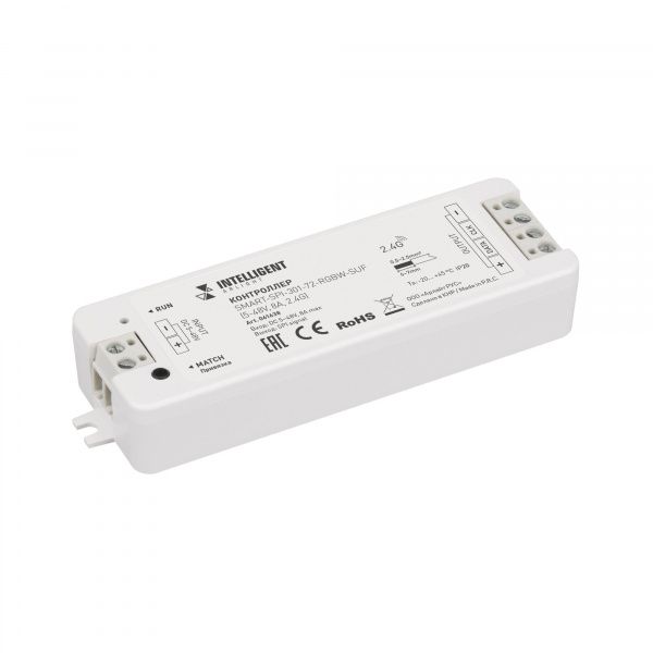 INTELLIGENT ARLIGHT Контроллер SMART-SPI-301-72-RGBW-SUF (5-48V, 8A, 2.4G) (IARL, IP20 Пластик, 5 лет) 061638