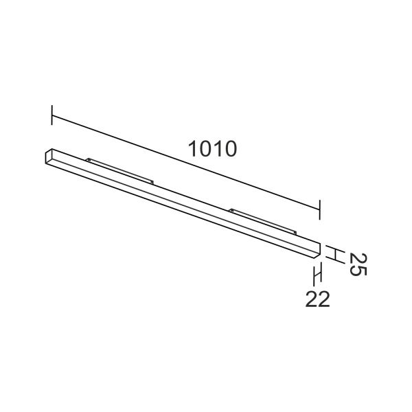 Светодиодный светильник (стеновой) для магнитной системы Ledron Sagi line 1010 White 3000K