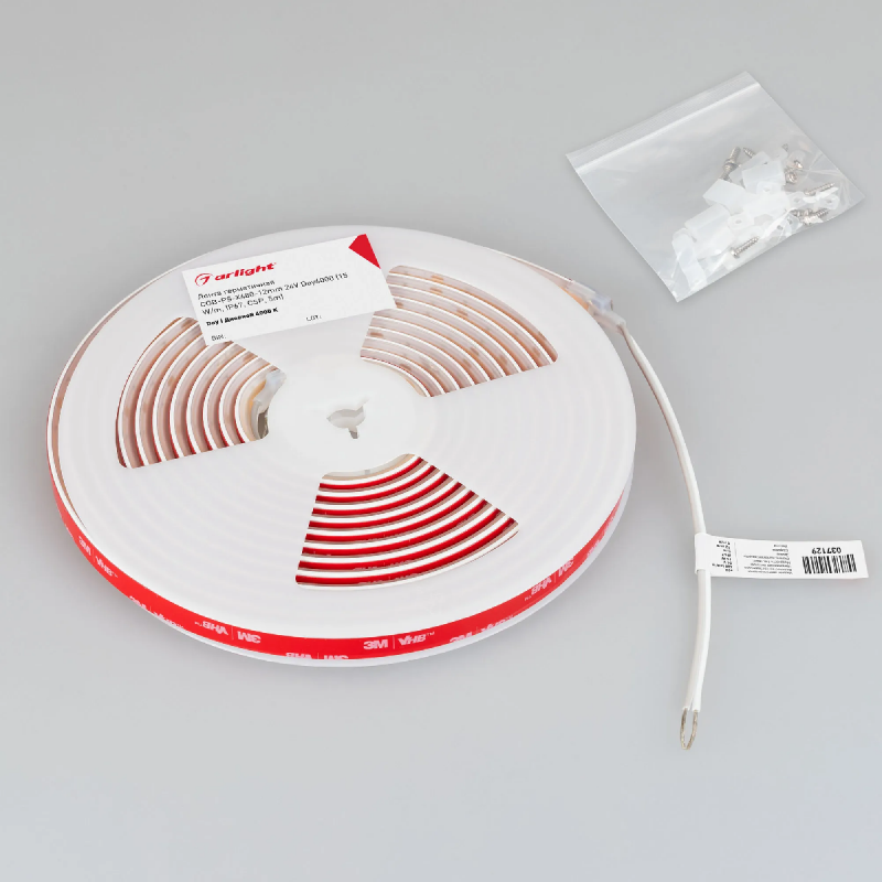 Светодиодная лента герметичная COB-PS-X480-12mm 24V Day4000 (15 W/m, IP67, TWP100, 5m) (Arlight, -) 037129(1)