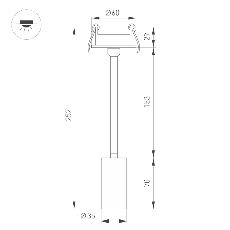 Светильник LGD-PERISCOPE-R35-6W Day4000 (BK, 24 deg, 230V) (Arlight, IP40 Металл, 5 лет) 045193