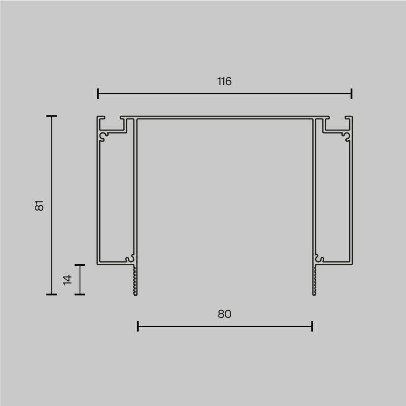 Профиль Technical ALM-11681-PL-B-2M