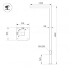 Опора OXOR-STER-G-1000x100x100-L4000-52W Warm3000 (BK, 230V) IP65 (Arlight, -) 051404