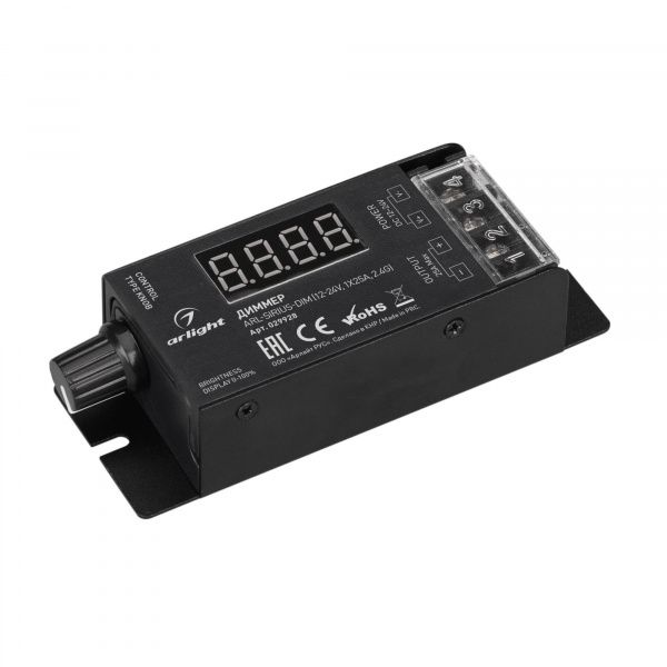 Диммер ARL-SIRIUS-DIM (12-24V, 1x25A, 2.4G) (Arlight, IP20 Металл, 3 года) 029928