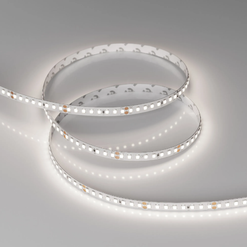 Светодиодная лента RT-A160-8mm 24V Day5000 (12 W/m, IP20, 2835, 5m) (Arlight, высок.эфф.150 лм/Вт) 024536(2)