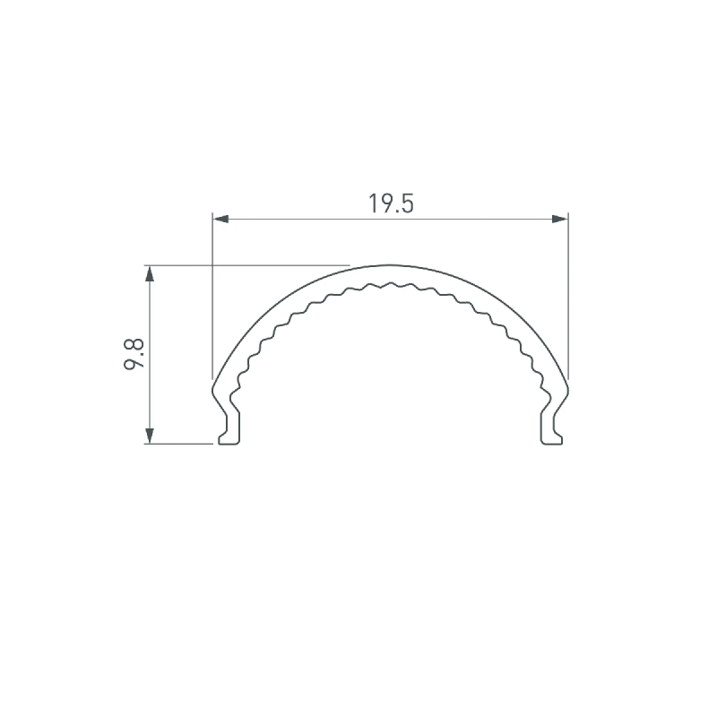 Экран ARH-WIDE-B-H20-2000 Round Clear-PM (Arlight, Пластик) 016624