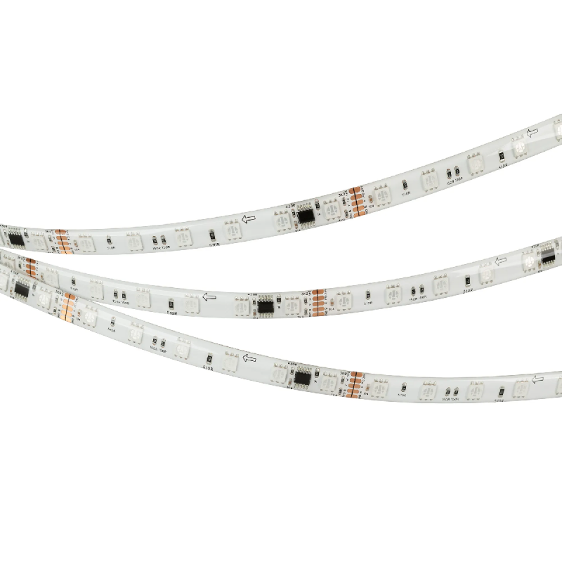 Светодиодная лента герметичная DMX-SE-B60-10mm 24V RGB-PX6 (14 W/m, IP65, 5060, 5m) (Arlight, -) 039607