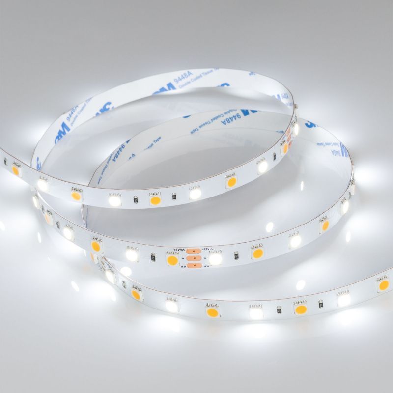 Светодиодная лента RT-B60-10mm 24V White-MIX (14.4 W/m, IP20, 5m) (Arlight, Изменяемая ЦТ) 025213(2)