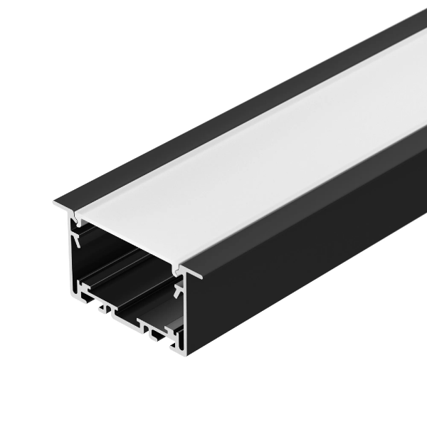 Профиль S2-LINIA69-F-2500 SEAMLESS BLACK (Arlight, Алюминий) 033534