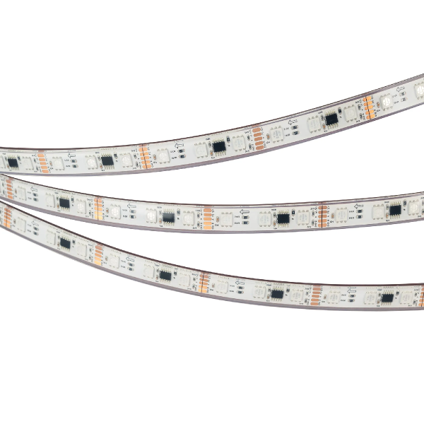 Светодиодная лента герметичная DMX-PFS-B60-12mm 12V RGB-PX3 (14 W/m, IP68, 5060, 5m) (Arlight, -) 039175