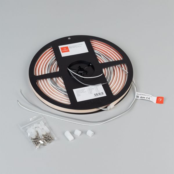 Светодиодная лента герметичная COB-PSW-X480-8mm 24V Warm3000 (6 W/m, IP67, TWP100, 5m) (Arlight, CRI>90) 060452