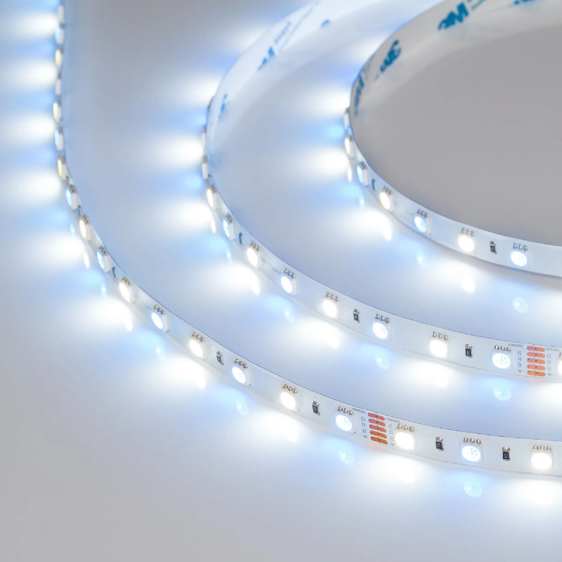 Светодиодная лента RT-B60-10mm 24V RGBW-White (14.4 W/m, IP20, 5060, 5m) (Arlight, Открытый) 018325(2)