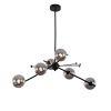 Люстра 9303P-6 black/smoky
