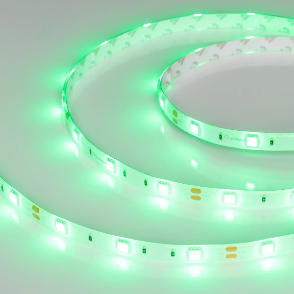 Светодиодная лента RTW 2-5000SE 12V Green (5060, 150 LED, LUX) (Arlight, 7.2 Вт/м, IP65) 016508