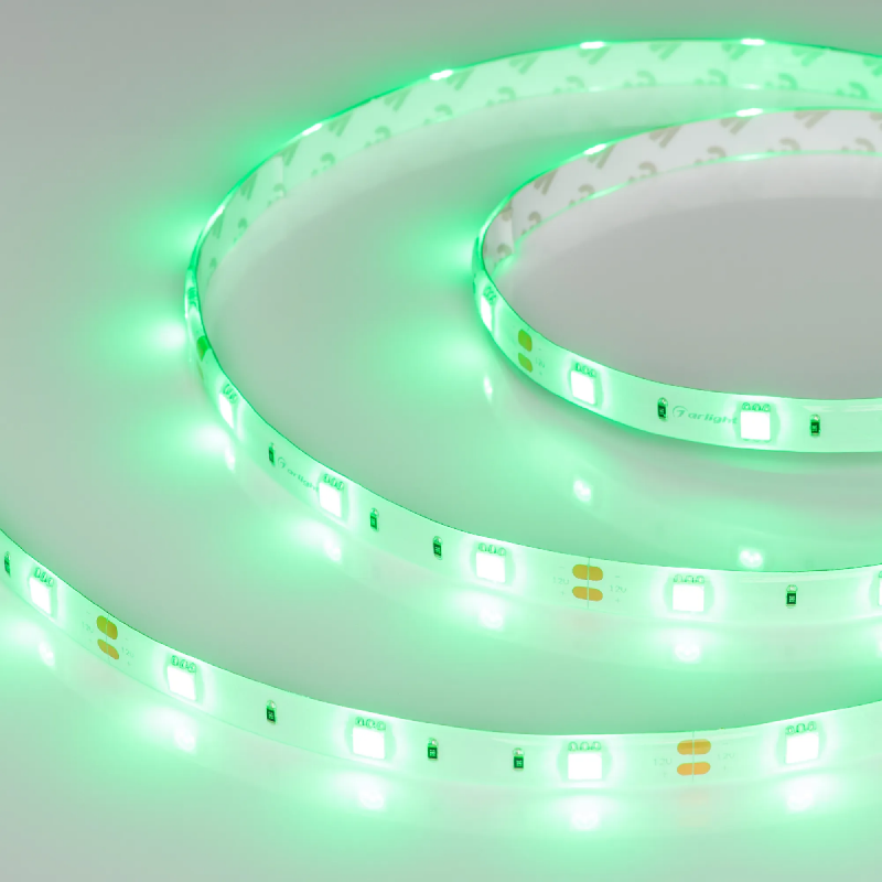 Светодиодная лента RTW 2-5000SE 12V Green (5060, 150 LED, LUX) (Arlight, 7.2 Вт/м, IP65) 016508