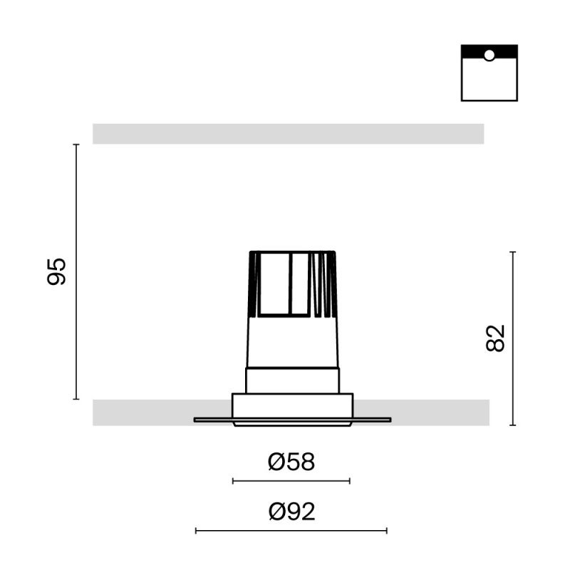 Встраиваемый светильник Technical DL119-10W-3K-TRS-B