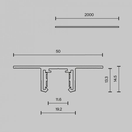 Шинопровод встраиваемый Technical TRX239-422.12B