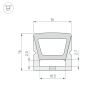 Силиконовый профиль WPH-FLEX-1616-TOP-S11-50m WHITE (Arlight, Силикон) 040832