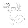 Встраиваемый поворотный светодиодный светильник Ledron SAGITONY R BASIC S60 White-Black TRIAC