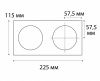 IT02-008 white - 2шт. + IT02-QRS2 black светильник встраиваемый с рамкой