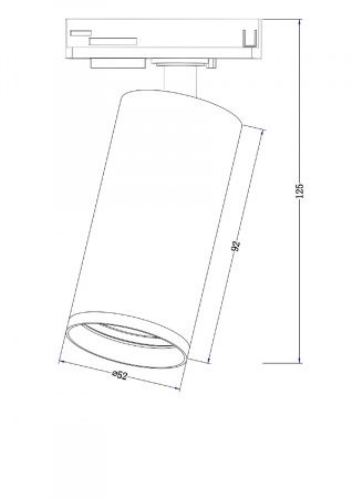 Трековый светильник Technical TR020-1-GU10-W