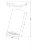 Трековый светильник Technical TR020-1-GU10-W