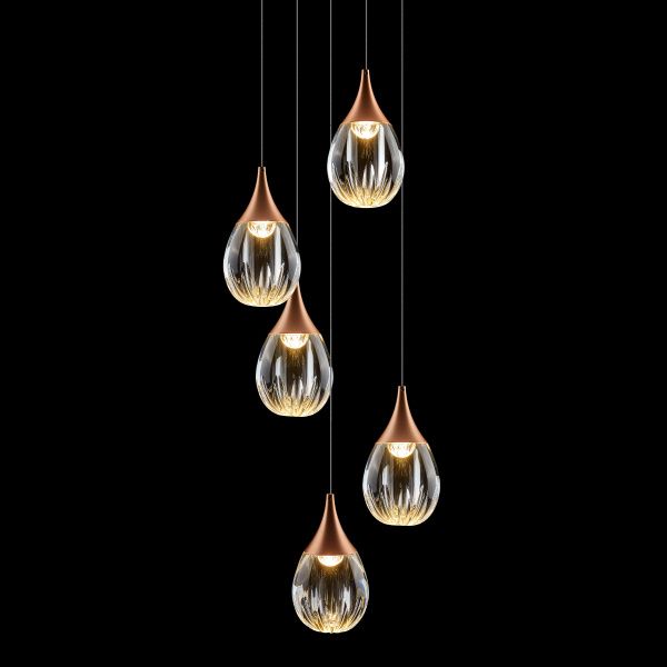 Подвесной светильник MD24001004-5A copper/clear