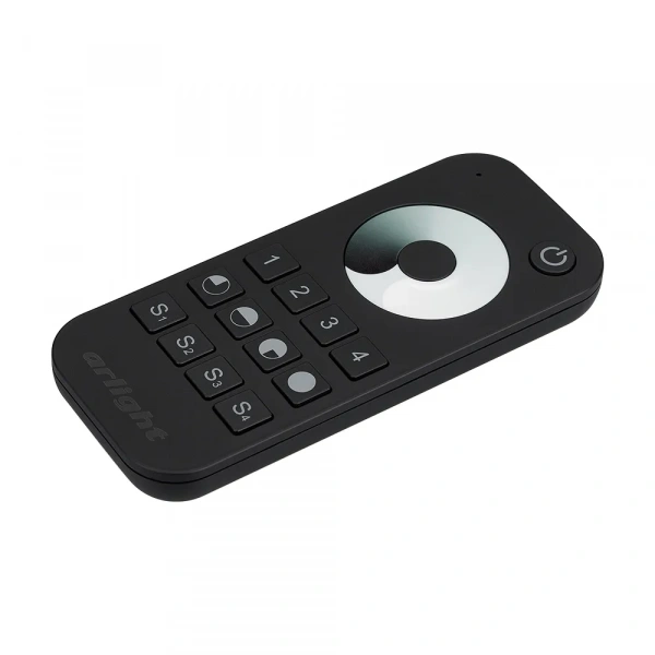 Пульт SMART-R24-DIM Black (4 зоны, 2.4G) (Arlight, IP20 Пластик, 5 лет) 023475