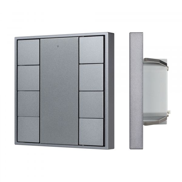 INTELLIGENT ARLIGHT Кнопочная панель DALI-201-23-8K-D2-IN Silver (BUS, Frame) (IARL, IP20 Металл, 3 года) 048224