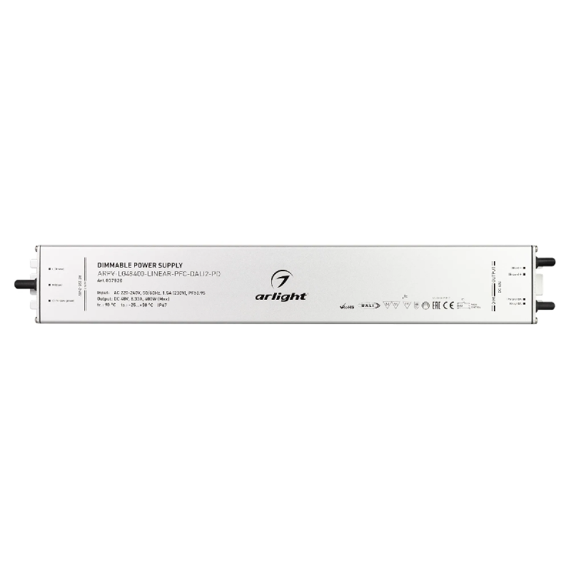 Блок питания ARPV-LG48400-LINEAR-PFC-DALI2-PD (48V, 8.3A, 400W) (Arlight, IP67 Металл, 5 лет) 037926