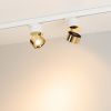 Светильник SP-PLURIO-TRACK-4TR-R77-9W Warm3000 (WH-BRS, 36 deg, 230V) (Arlight, IP20 Металл, 3 года) 038114