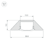 Профиль с экраном ALU-CORNER-2000 ANOD+FROST (Arlight, Алюминий) 014900