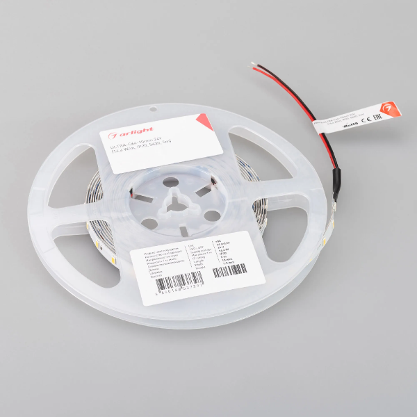 Светодиодная лента ULTRA-C64-10mm 24V White6000 (14.4 W/m, IP20, 5630, 5m) (Arlight, высок.эфф.160 лм/Вт) 037457