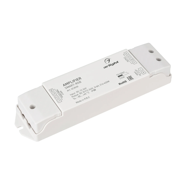 Усилитель SMART-RGB (12-24V, 3x6A) (Arlight, IP20 Пластик, 5 лет) 023830