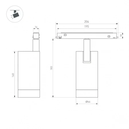 Светильник MAG-ORIENT-SPOT-R65-20W Warm3000 (WH, 24 deg, 48V) (Arlight, IP20 Металл, 5 лет) 037124