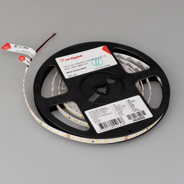 Светодиодная лента UL-A98-8mm 24V White6000 (10 W/m, IP20, 2835, 5m) (Arlight, 7 лет) 040005