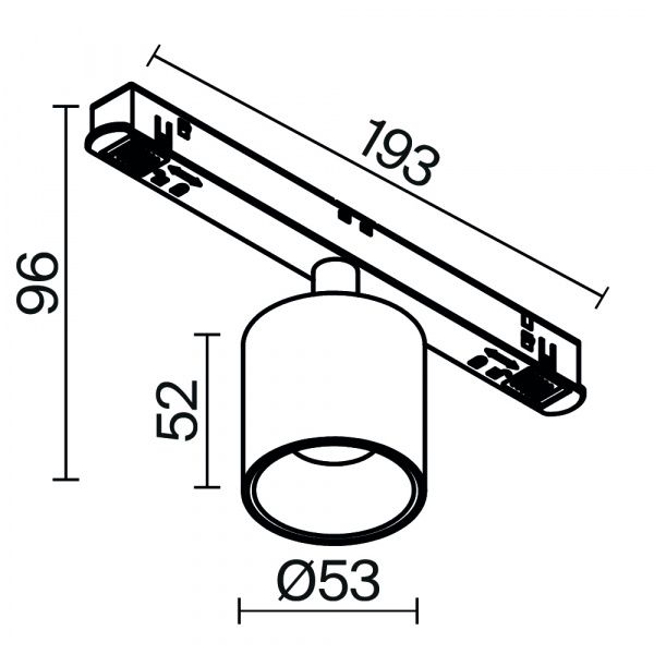 Трековый светильник Technical TR132-4-7W-DS-BS